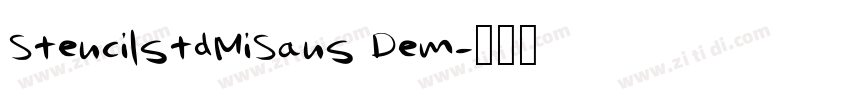 StencilstdMiSans Dem字体转换